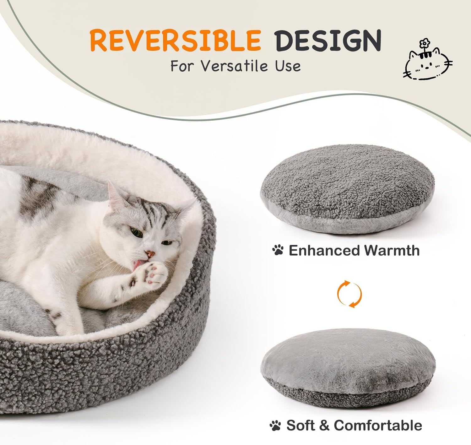 Plush Orthopedic Bed for Puppies and Kittens