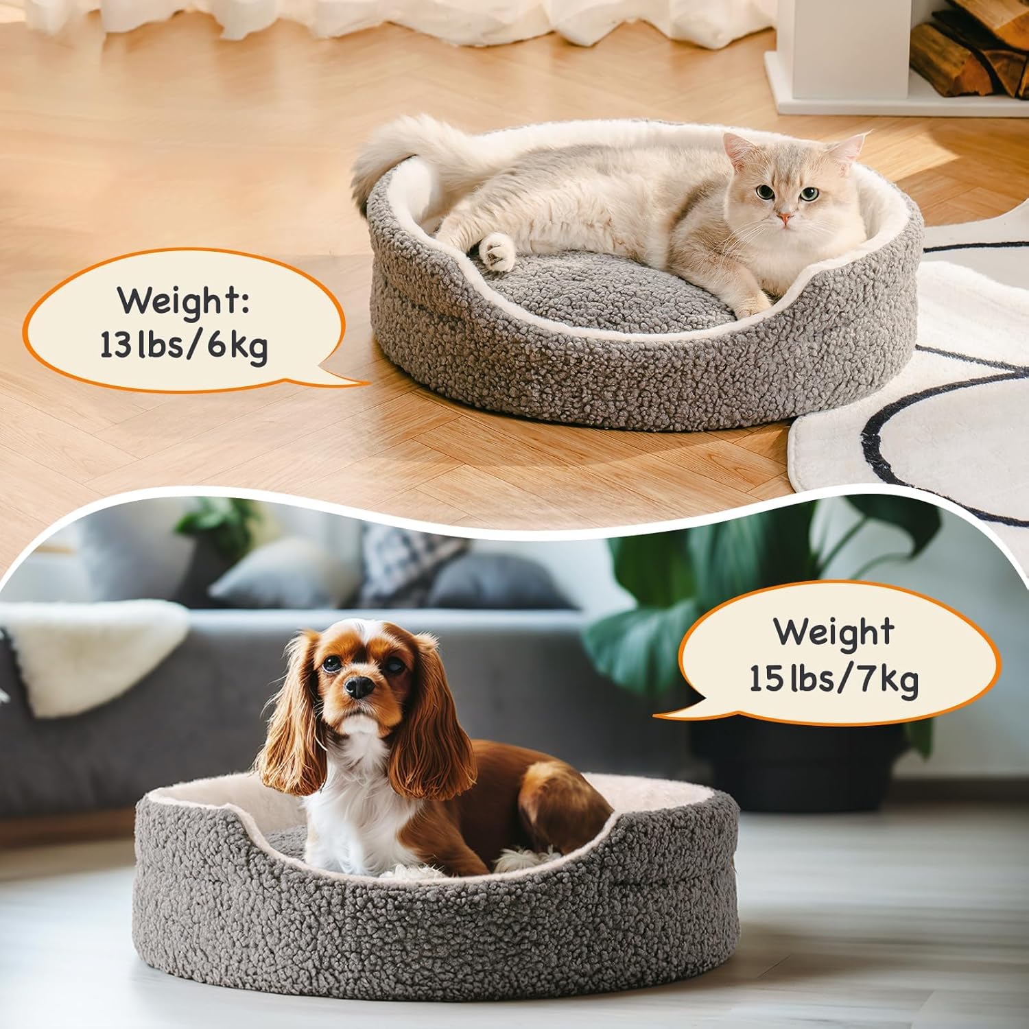 Plush Orthopedic Bed for Puppies and Kittens