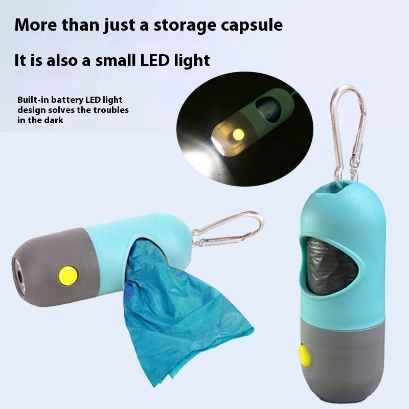 Flash light Pet Waste Bag Holder for Easy Cleanups
