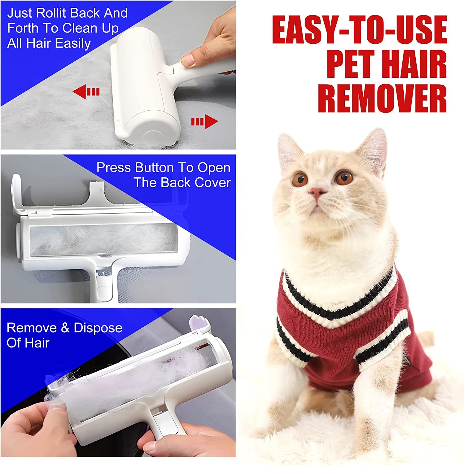 Easy Pet Hair Roller for Clean Homes